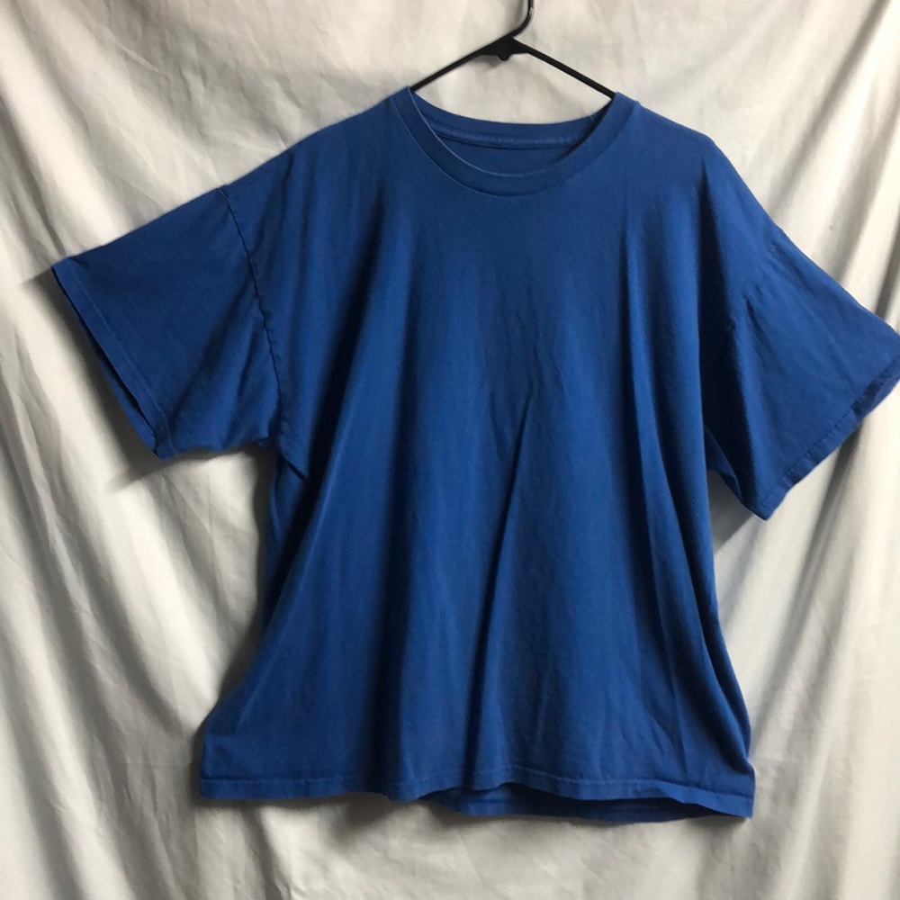 Mens blue basic t-shirt 2 xl good shirt